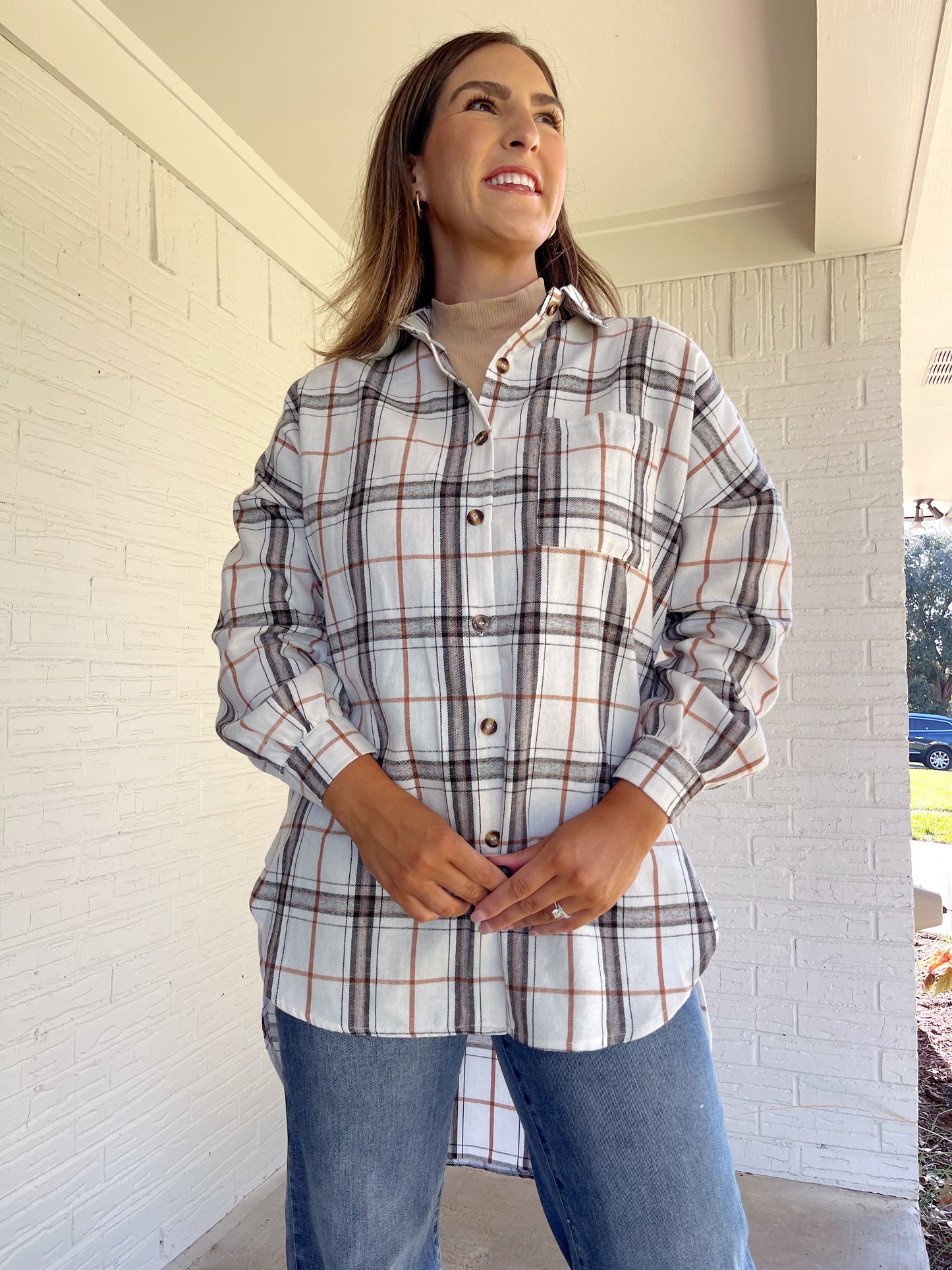 *FINAL FEW* Meet Me At The Pumpkin Patch Plaid Shacket - S through 2XL