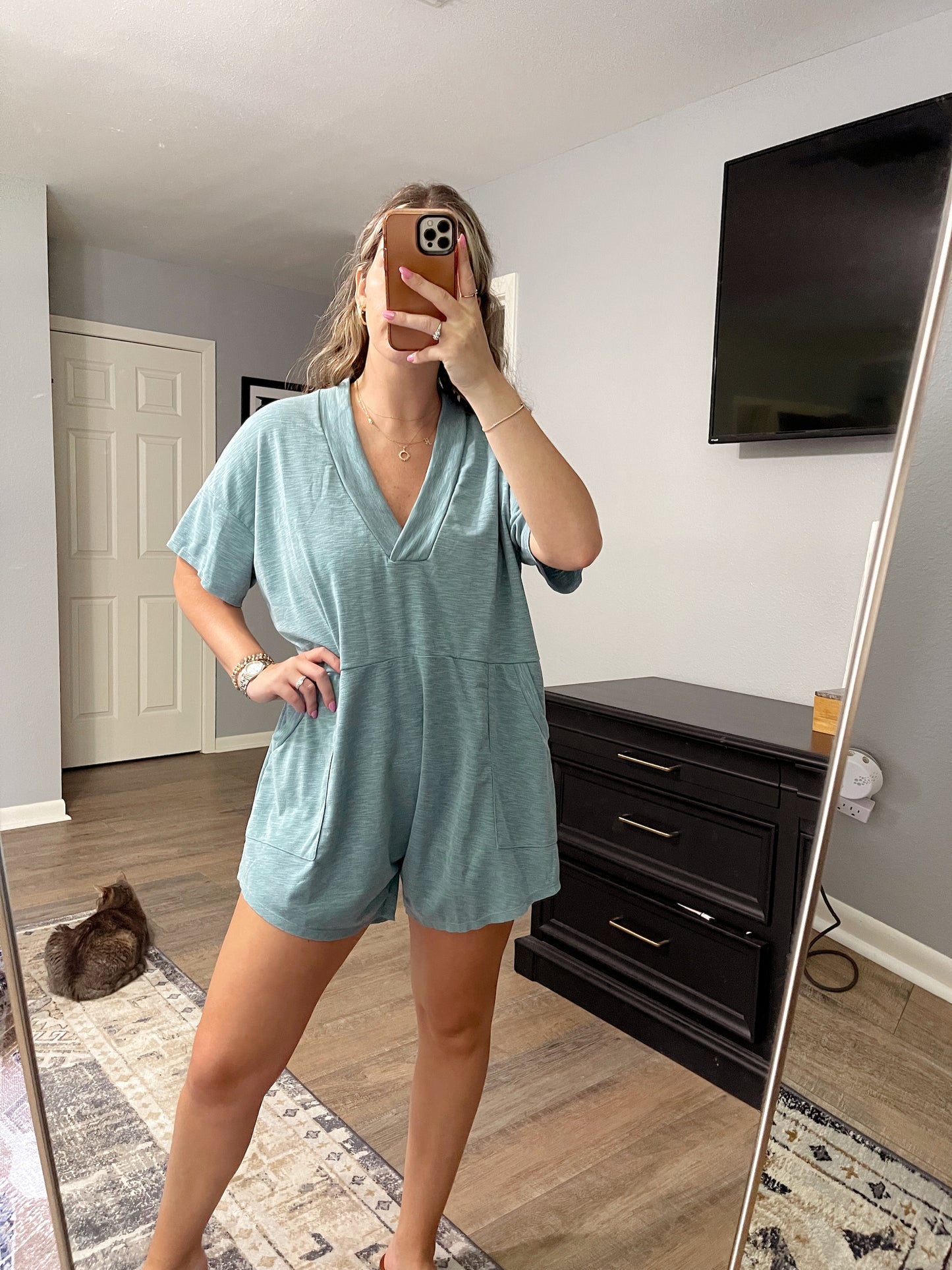 Laid Back Romper - Teal